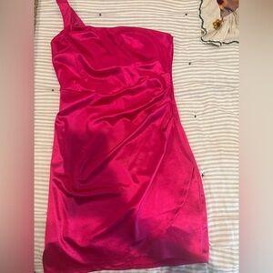 Pink One-Shoulder Dress juniors size large